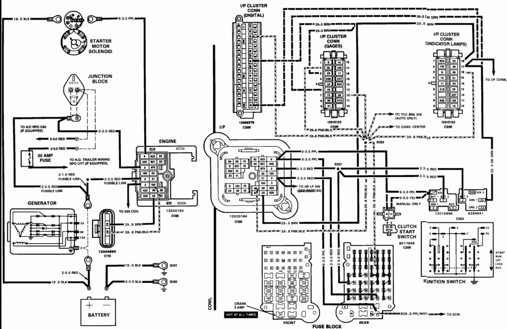 Steering Column S10 Ignition Switch Wiring Diagram