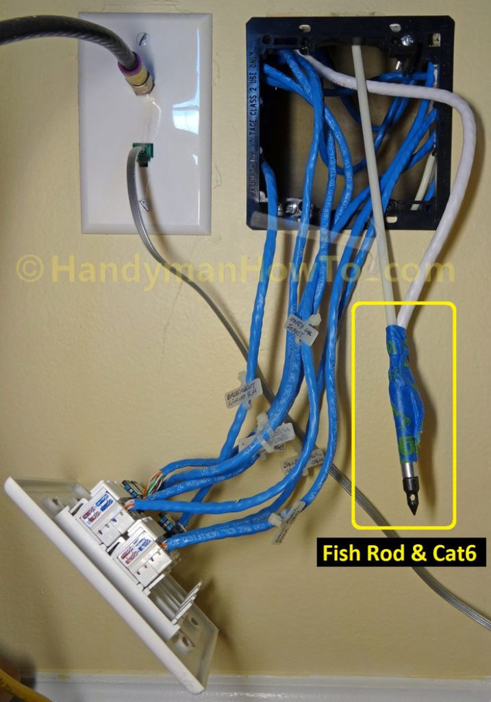 Pull Cat6 Ethernet Cable Through Wall Patch Panels House Wiring